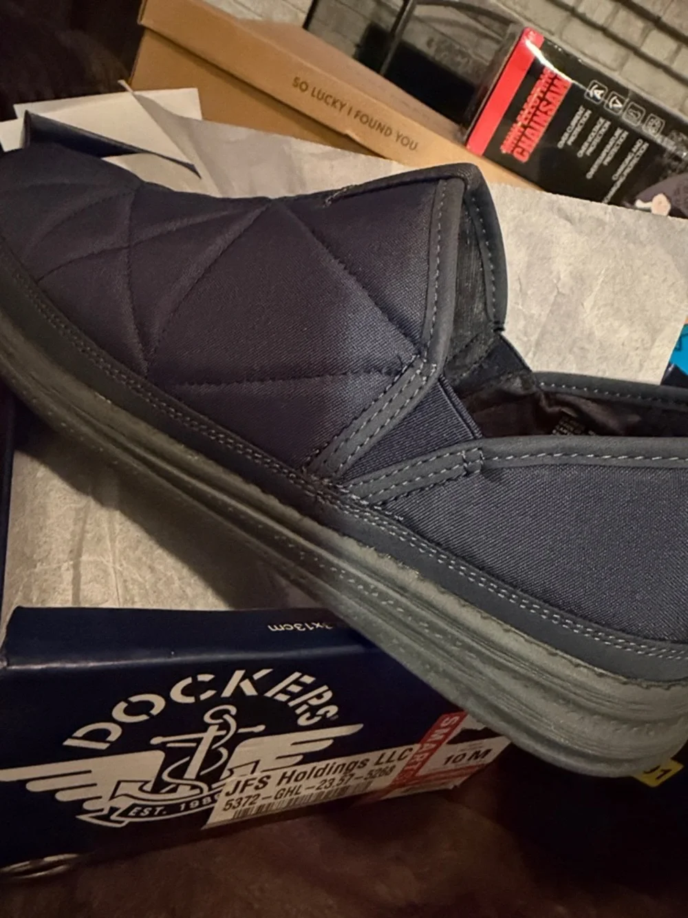 Dockers Size 10.M DILLON Navy Slip On Loafers‎ New Men's Shoes